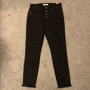 Brand New Madewell Skinny High Rise Black Jeans